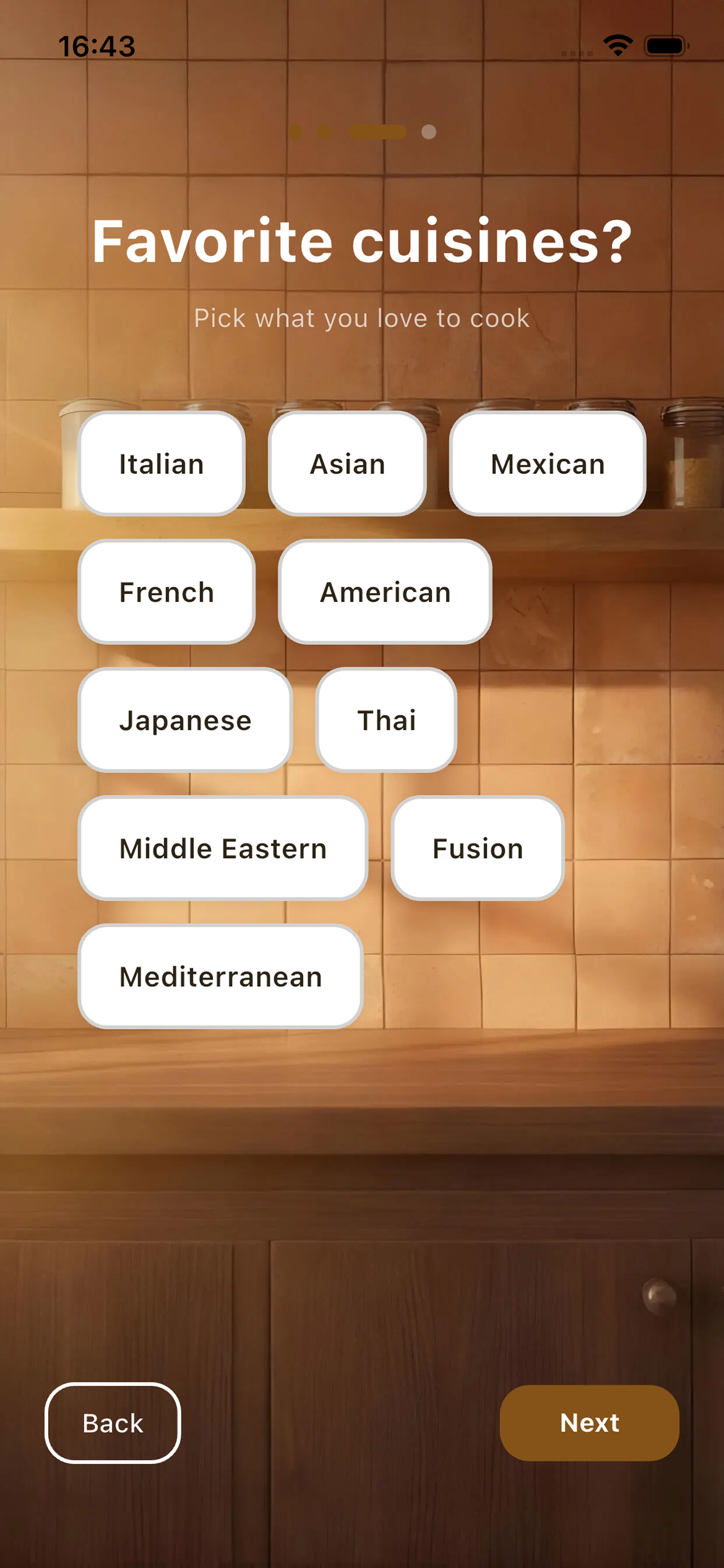 Main Menu - Choose your favorite cuisine